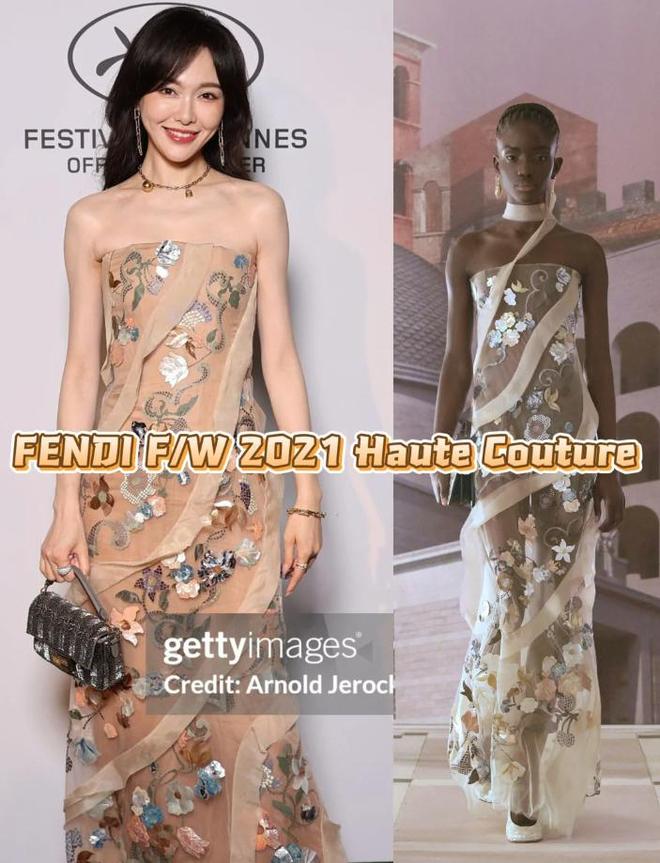 生图：苹果肌下垂鱼尾纹能当眼线41岁唐嫣断崖式衰老！戛纳红毯(图6)